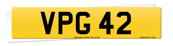 Registration number VPG 42